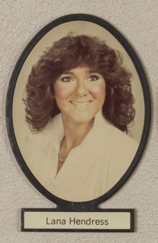Delta Mu Chapter Composite Detail, Lana Hendress, 1983-1984