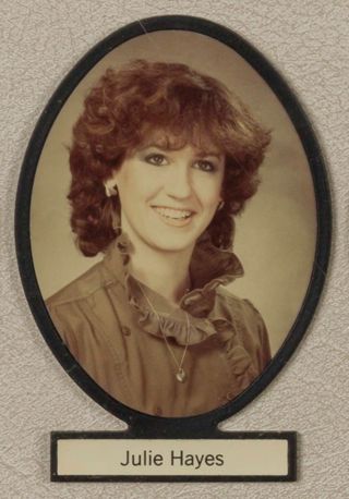 Delta Mu Chapter Composite Detail, Julie Hayes, 1983-1984