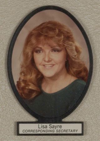Delta Mu Chapter Composite Detail, Lisa Sayre, 1984-1985