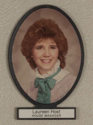 Delta Mu Chapter Composite Detail, Laureen Host, 1984-1985