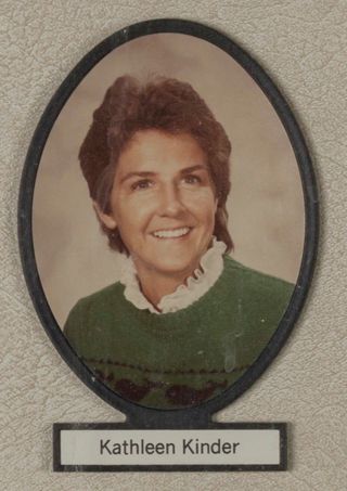 Delta Mu Chapter Composite Detail, Kathleen Kinder, 1984-1985