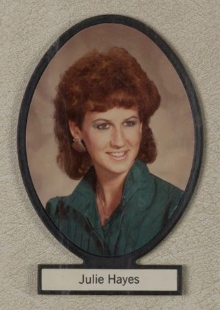 Delta Mu Chapter Composite Detail, Julie Hayes, 1984-1985