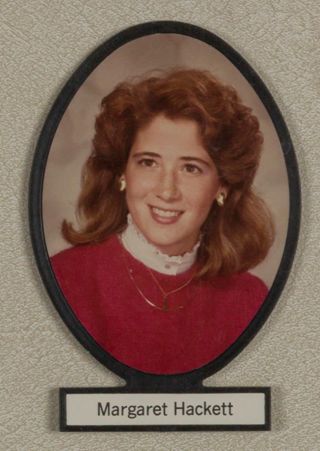 Delta Mu Chapter Composite Detail, Margaret Hackett, 1984-1985