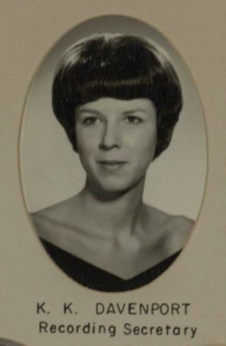 Delta Mu Chapter Composite Detail, K.K. Davenport, 1965