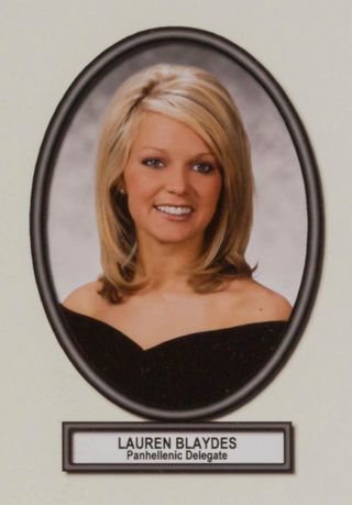 Delta Mu Chapter Composite Detail, Lauren Blaydes, 2008-2009
