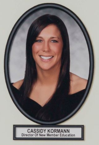 Delta Mu Chapter Composite Detail, Cassidy Kormann, 2007-2008