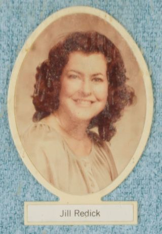 Delta Mu Chapter Composite Detail, Jill Redick, 1979-1980
