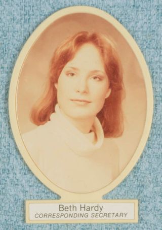 Delta Mu Chapter Composite Detail, Beth Hardy, 1979-1980