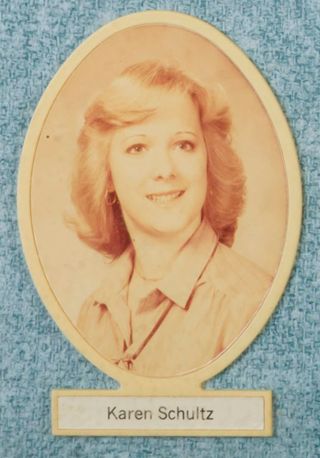 Delta Mu Chapter Composite Detail, Karen Schultz, 1979-1980