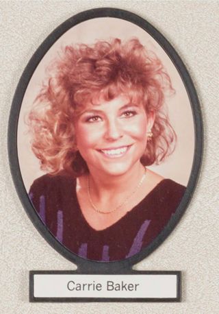 Delta Mu Chapter Composite Detail, Carrie Baker, 1985-1986