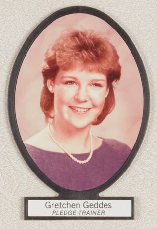 Delta Mu Chapter Composite Detail, Gretchen Geddes, 1985-1986