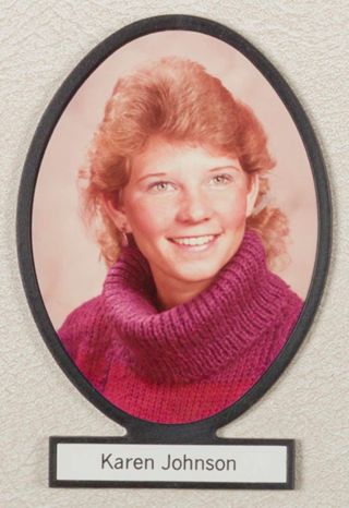 Delta Mu Chapter Composite Detail, Karen Johnson, 1985-1986