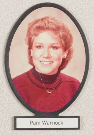 Delta Mu Chapter Composite Detail, Pam Warnock, 1985-1986