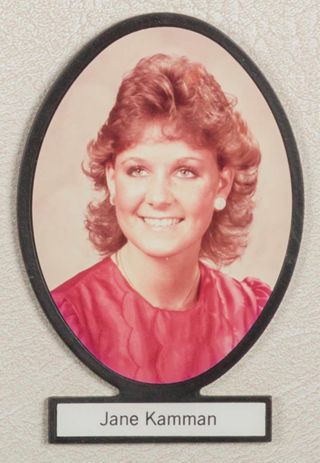 Delta Mu Chapter Composite Detail, Jane Kamman, 1985-1986