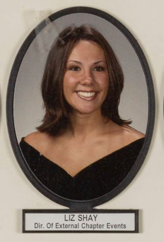 Delta Mu Chapter Composite Detail, Liz Shay, 2001-2002