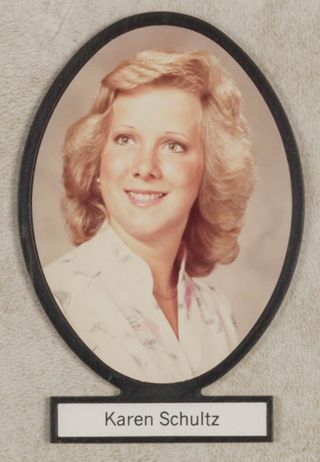 Delta Mu Chapter Composite Detail, Karen Schultz, 1980-1981