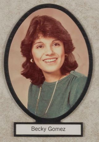 Delta Mu Chapter Composite Detail, Becky Gomez, 1980-1981