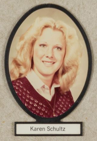 Delta Mu Chapter Composite Detail, Karen Schultz, 1981-1982