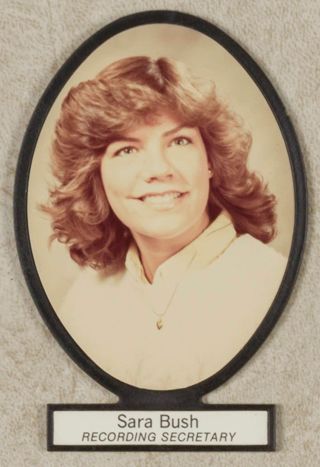 Delta Mu Chapter Composite Detail, Sara Bush, 1981-1982