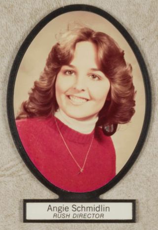 Delta Mu Chapter Composite Detail, Angie Schmidlin, 1981-1982