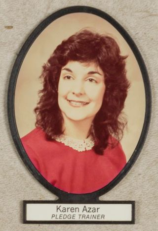 Delta Mu Chapter Composite Detail, Karen Azar, 1981-1982