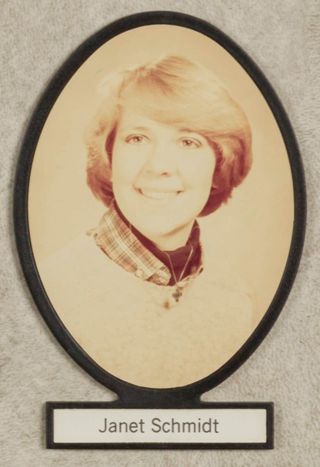 Delta Mu Chapter Composite Detail, Janet Schmidt, 1981-1982