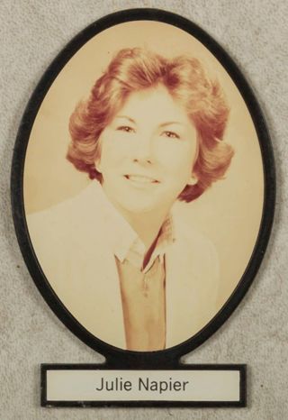 Delta Mu Chapter Composite Detail, Julie Napier, 1981-1982