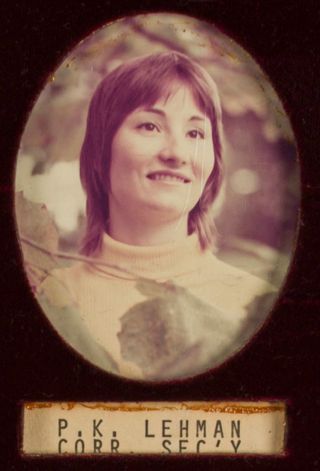 Delta Mu Chapter Composite Detail, P.K. Lehman, 1972-1973