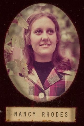 Delta Mu Chapter Composite Detail, Nancy Rhodes, 1972-1973