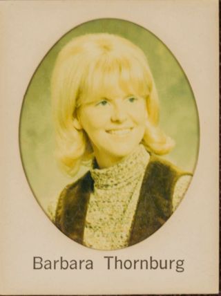 Delta Mu Chapter Composite Detail, Barbara Thornburg, 1971-1972