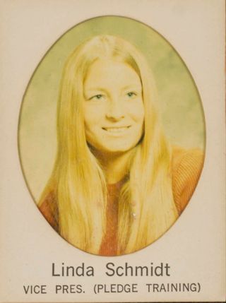 Delta Mu Chapter Composite Detail, Linda Schmidt, 1971-1972