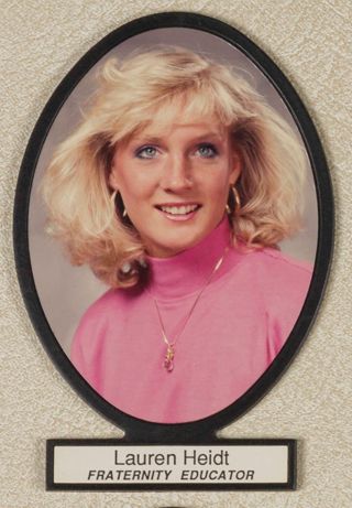 Delta Mu Chapter Composite Detail, Lauren Heidt, 1988-1989