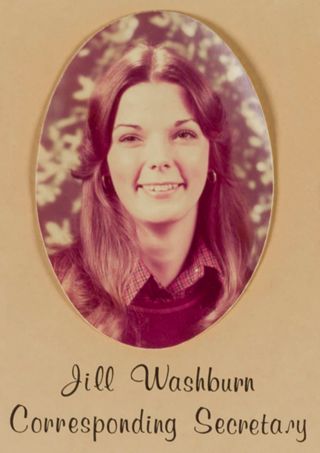 Delta Mu Chapter Composite Detail, Jill Washburn, 1974-1975