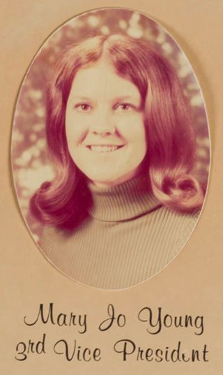 Delta Mu Chapter Composite Detail, Mary Jo Young, 1974-1975