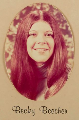 Delta Mu Chapter Composite Detail, Becky Beecher, 1974-1975