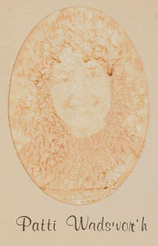 Delta Mu Chapter Composite Detail, Patti Wadsworth, 1974-1975