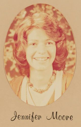 Delta Mu Chapter Composite Detail, Jennifer Moore, 1974-1975