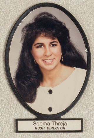 Delta Mu Chapter Composite Detail, Seema Threja, 1989-1990