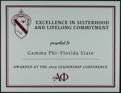 Excellence in Sisterhood and Lifelong Commitment Award