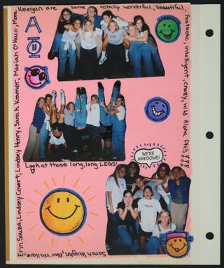 Beta Epsilon Chapter New Member Social Events Scrapbook, 1998-1999, Page 15