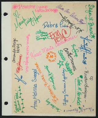 Beta Epsilon Chapter New Member Social Events Scrapbook, 1998-1999, Page 1