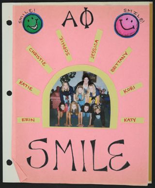 Beta Epsilon Chapter New Member Social Events Scrapbook, 1998-1999, Page 20