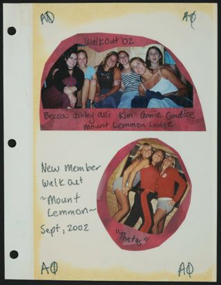 Alpha Phi New Member Class Scrapbook, Fall 2002, Page 7