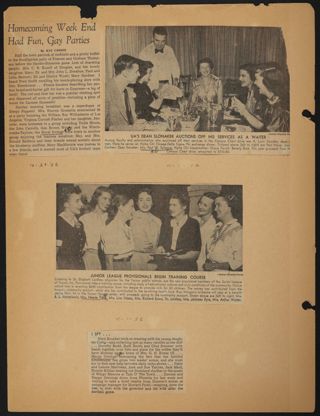 Beta Epsilon Chapter Scrapbook, 1952, Page 26