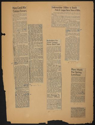 Beta Epsilon Chapter Scrapbook, 1952, Page 5