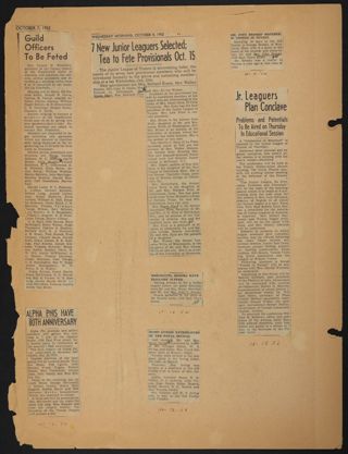 Beta Epsilon Chapter Scrapbook, 1952, Page 22