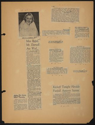 Beta Epsilon Chapter Scrapbook, 1952, Page 17