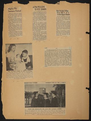 Beta Epsilon Chapter Scrapbook, 1952, Page 8