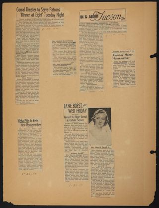 Beta Epsilon Chapter Scrapbook, 1952, Page 16