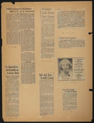Beta Epsilon Chapter Scrapbook, 1952, Page 19